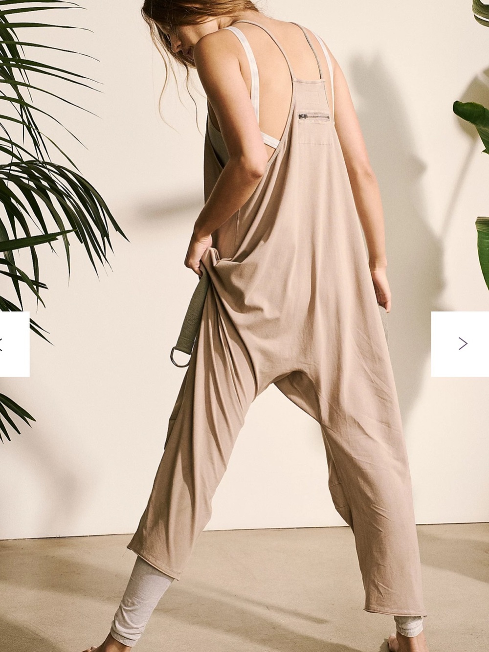 Free People Hot Shot Onsie Drop-Crotch Cotton Jumpsuit - Picture 4 of 16